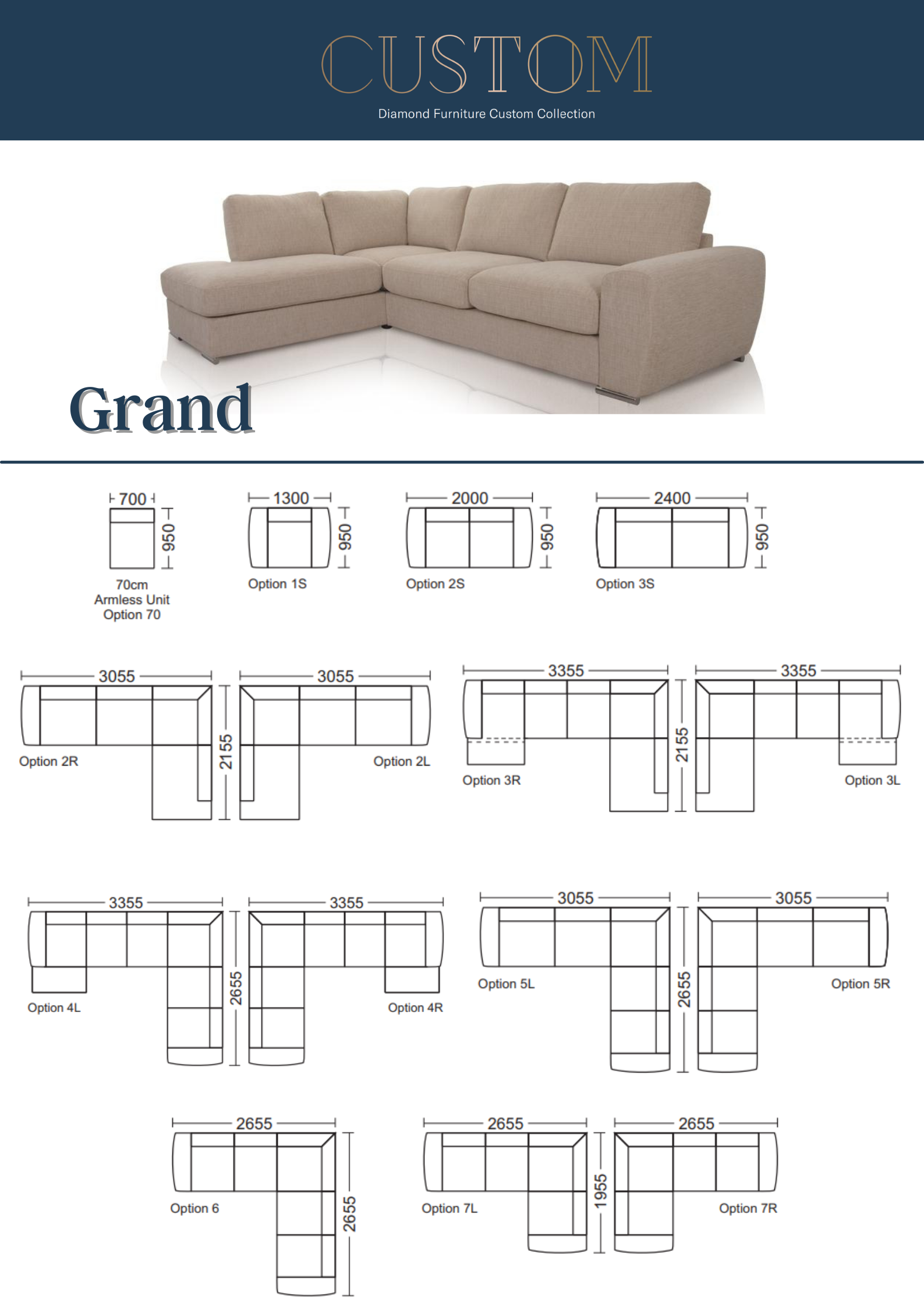 Armless l deals shaped sofa