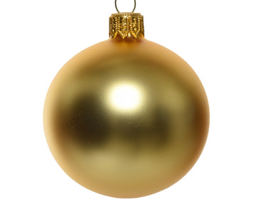 Baubles glass matt light gold 8cm