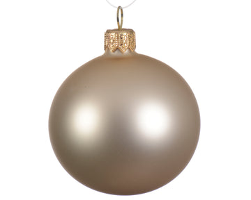 Baubles glass matt pearl 8cm