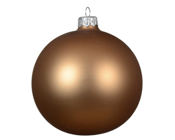 Baubles glass matt pecan brown 8cm