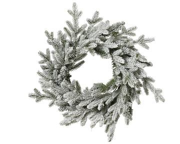 Norway wreath snowy indoor 80x10cm